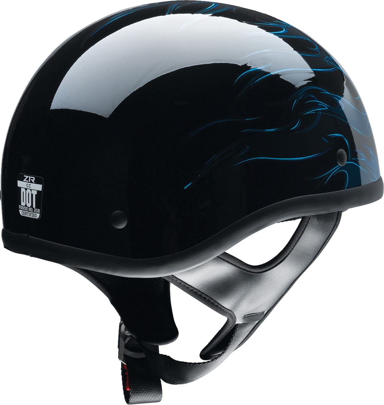 Z1R CC Beanie Hellfire Helmet XL Blue/Black Gloss - Image 3
