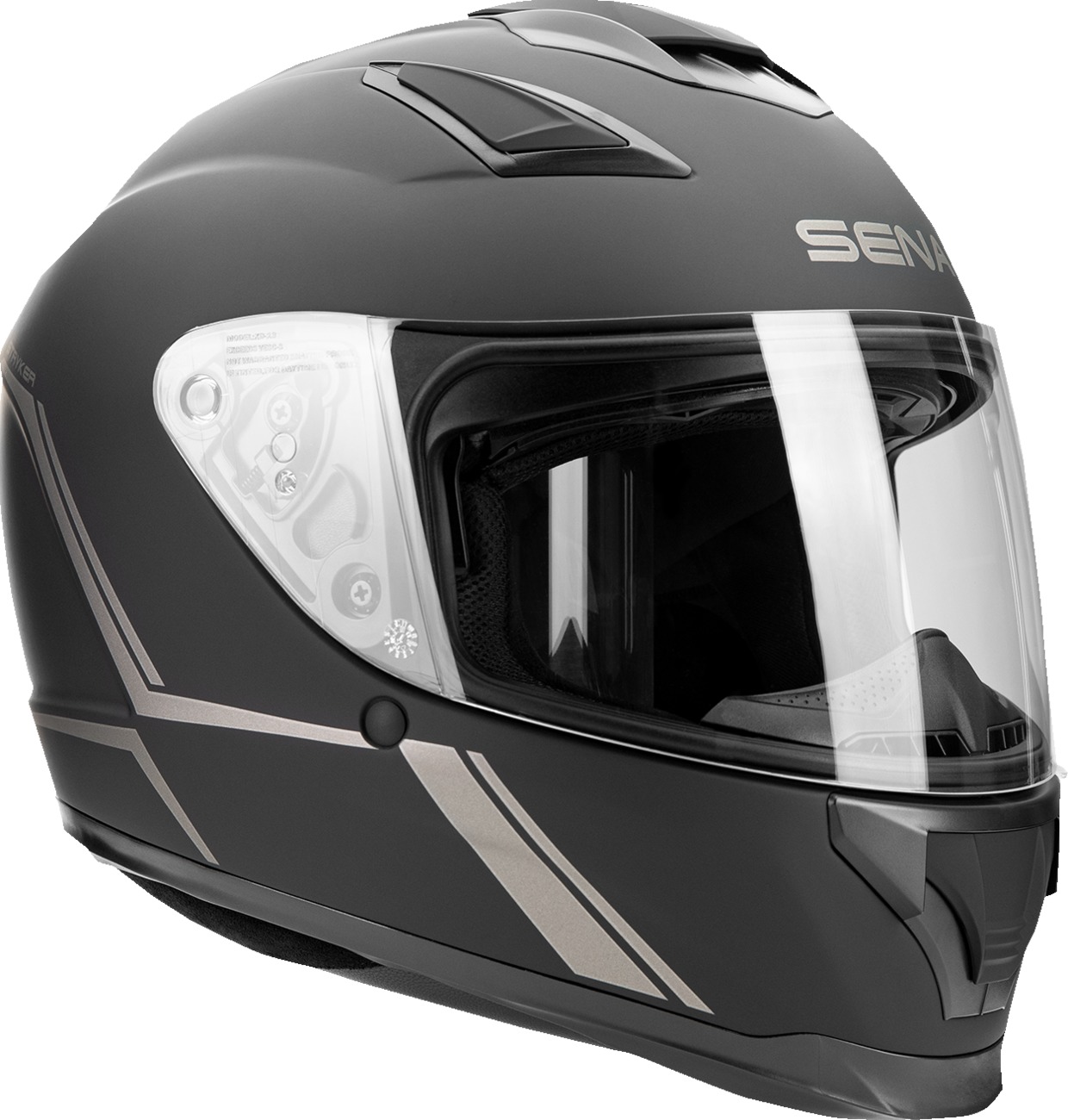 Sena Stryker Bluetooth Helmet - White, Large, Full Face w/ Mesh Intercom - Image 3