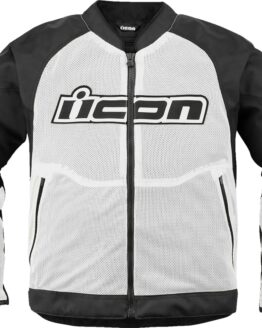 ICON Overlord3 Mesh Jacket 2XL White/Black Men's