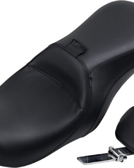 Outcast Smooth Vinyl 2-Up Seat Black w/Backrest