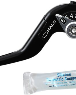 Halo Aluminum Adjustable Folding Clutch Lever - Black