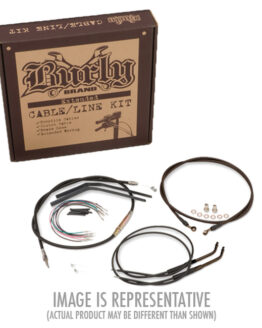 Extended Black Control Cable Kit For Dynas - 12" tall bars