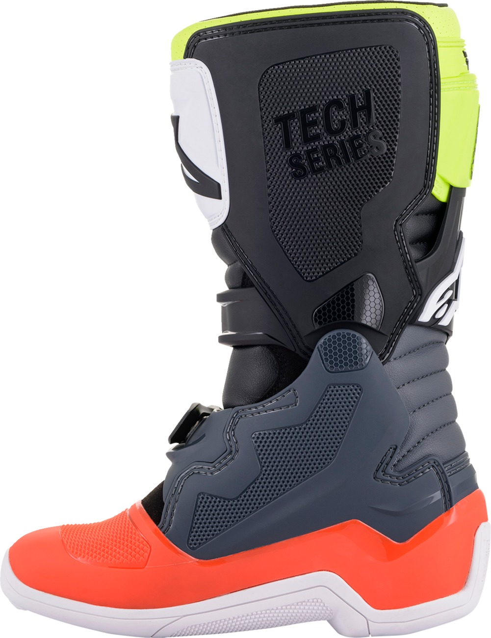 Alpinestars Youth Tech 7S Boots Black/Gray/Red/White/Yellow US 4 - Image 4