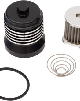 Flo Spin-On Oil Filter Black/Polished Fins for Aprilia BMW Buell H-D Moto Guzzi Yamaha