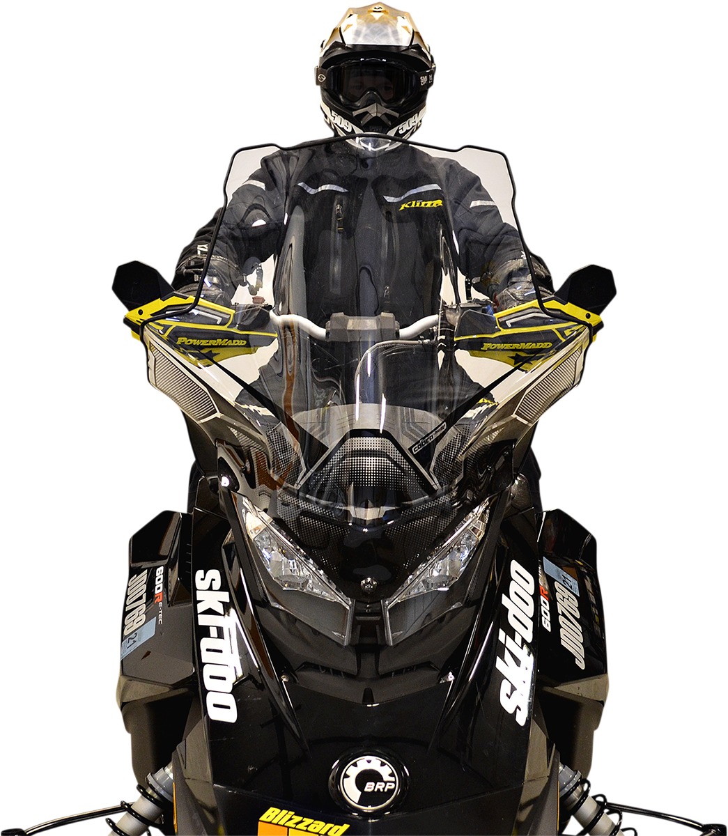 PowerMadd Cobra Tall Windshield 22in Clear Black Fade For Ski-Doo Gen4 - Image 3