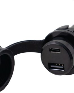 KOSO Dual Port USB Charger Type A and C Black