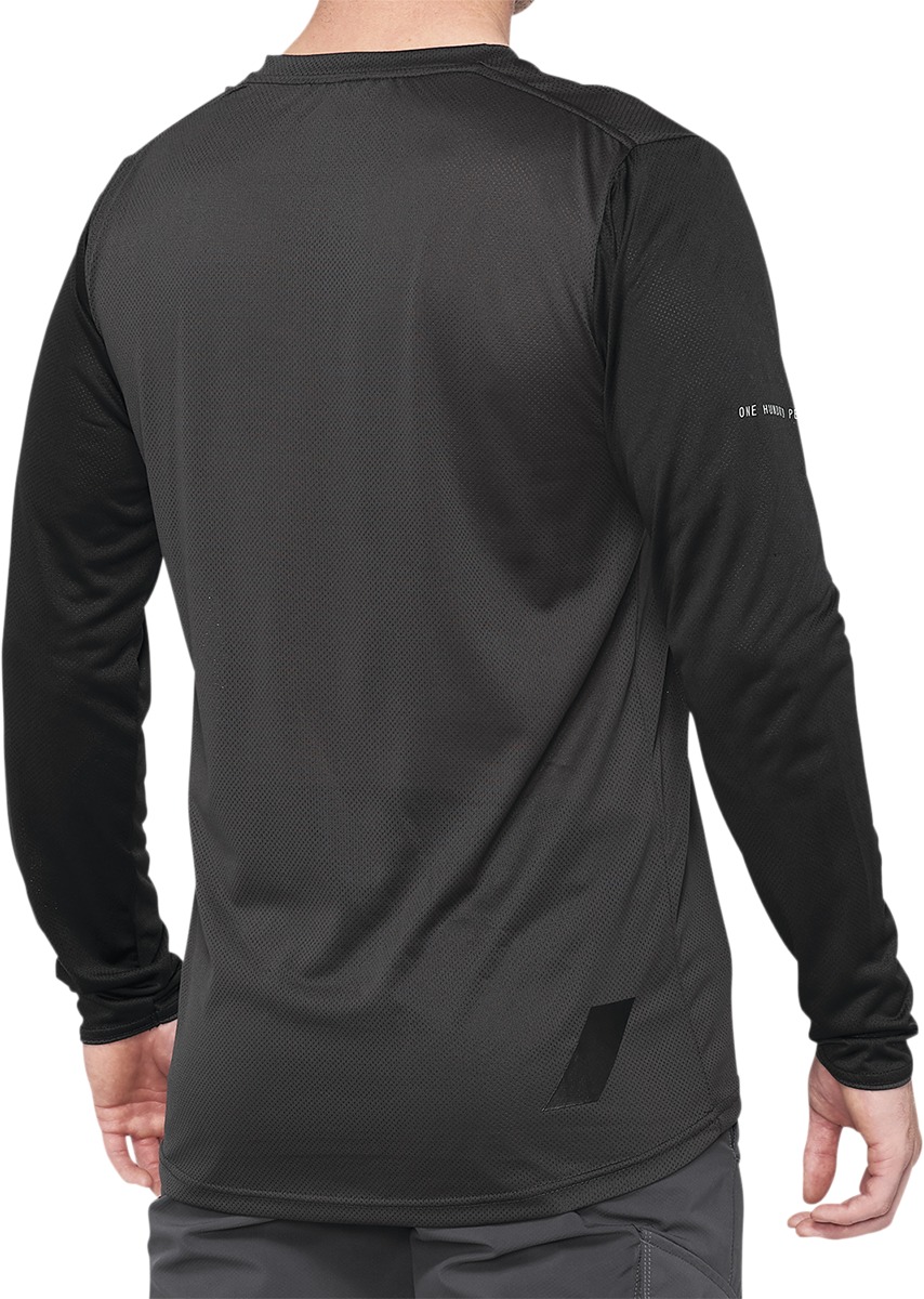 100% Men's Ridecamp Long Sleeve Jersey Black/Charcoal Size S - Image 3