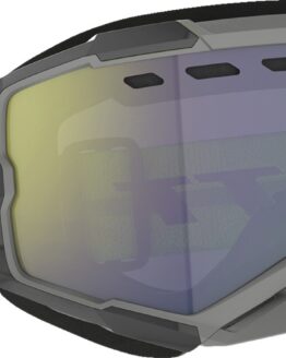 Scott Fury Snow Cross Goggles Light Gray/Neon Yellow Chrome Lens