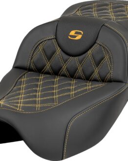 Saddlemen Roadsofa Extended Reach Seat Gold Stitch FL 08-23