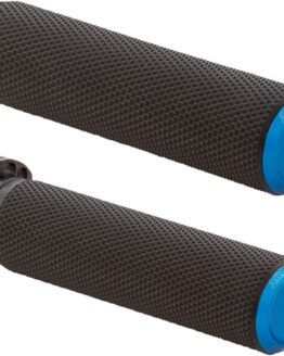 Arlen Ness Knurled Rubber Cable Grips Blue 07-335