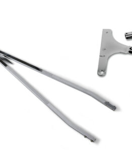 Chrome 30" Square Sissy Bar w/ Mounts Cycle Visions Fits 00-07 H-D Deuce