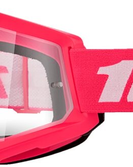 100% Strata 2 Junior Pink Goggles with Clear Lens