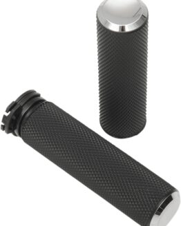Arlen Ness Cable Style Fusion Series Grips Chrome Knurled