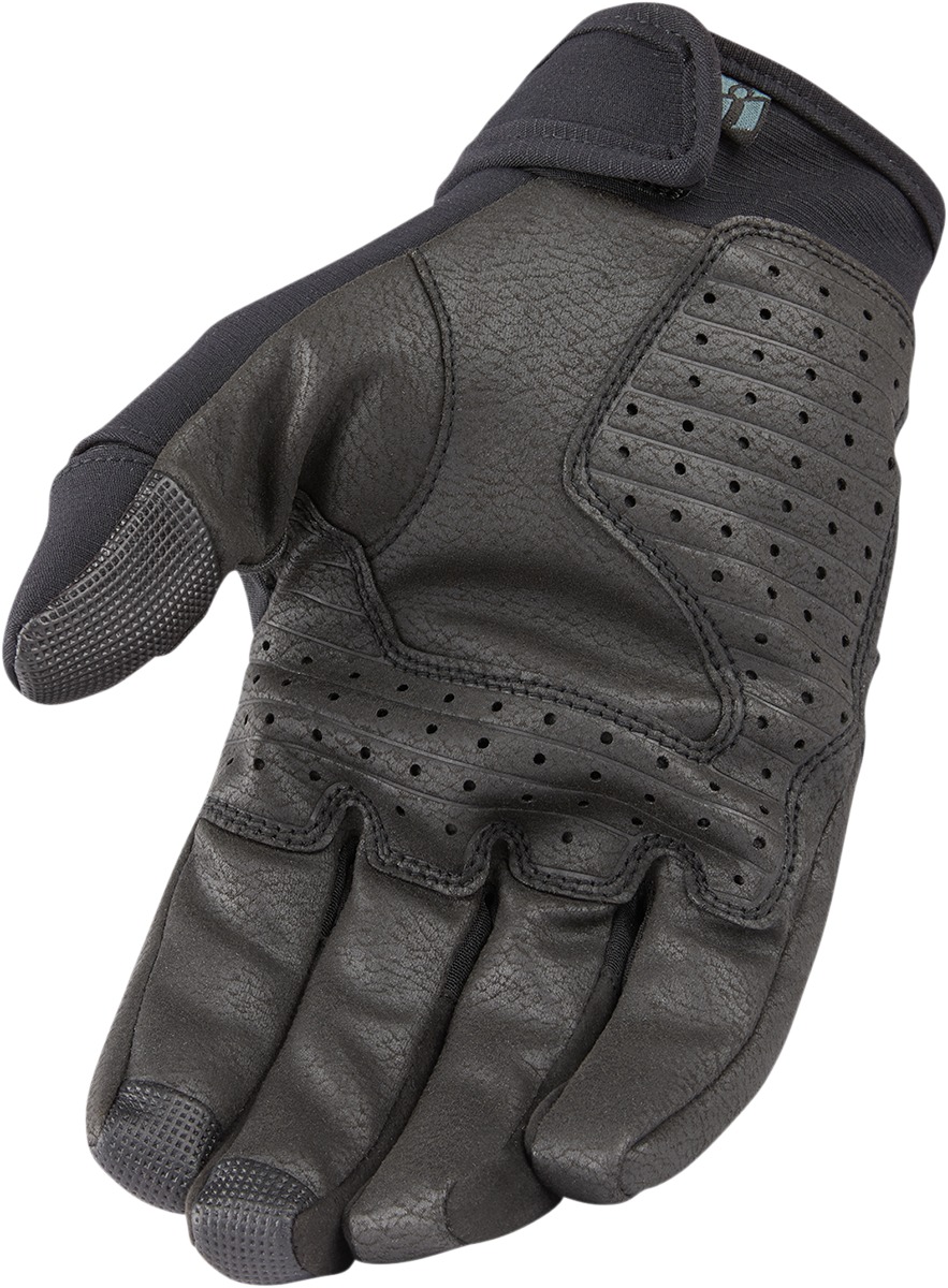 ICON Stormhawk Gloves XL Black/Gray Men's Waterproof Motorcycle Gloves - Image 4