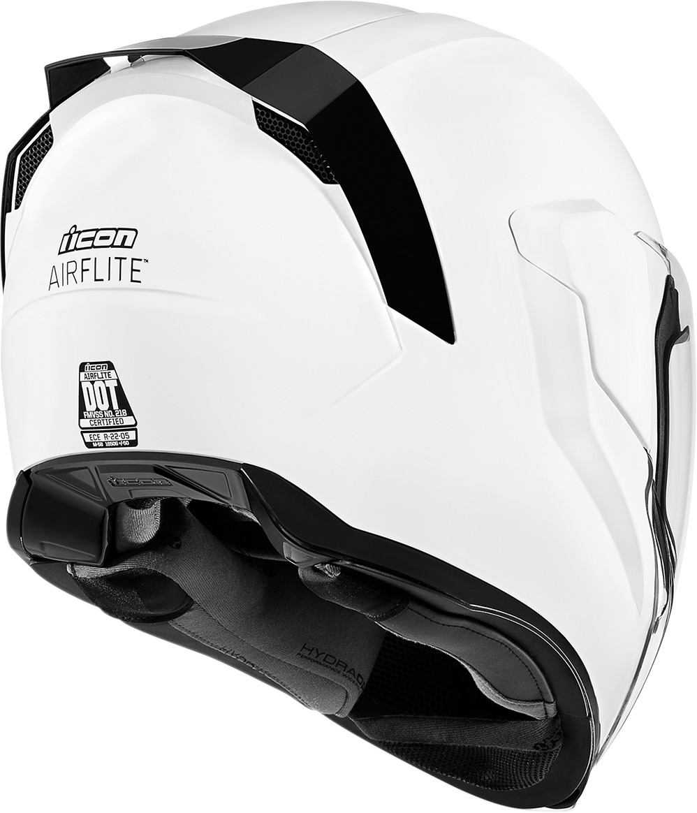 Airflite Full Face Helmet - Gloss White Medium - Image 3