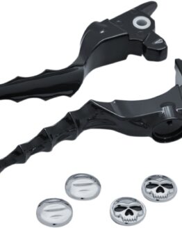 Kuryakyn Zombie Aluminum Brake/Clutch Lever Set Gloss Black