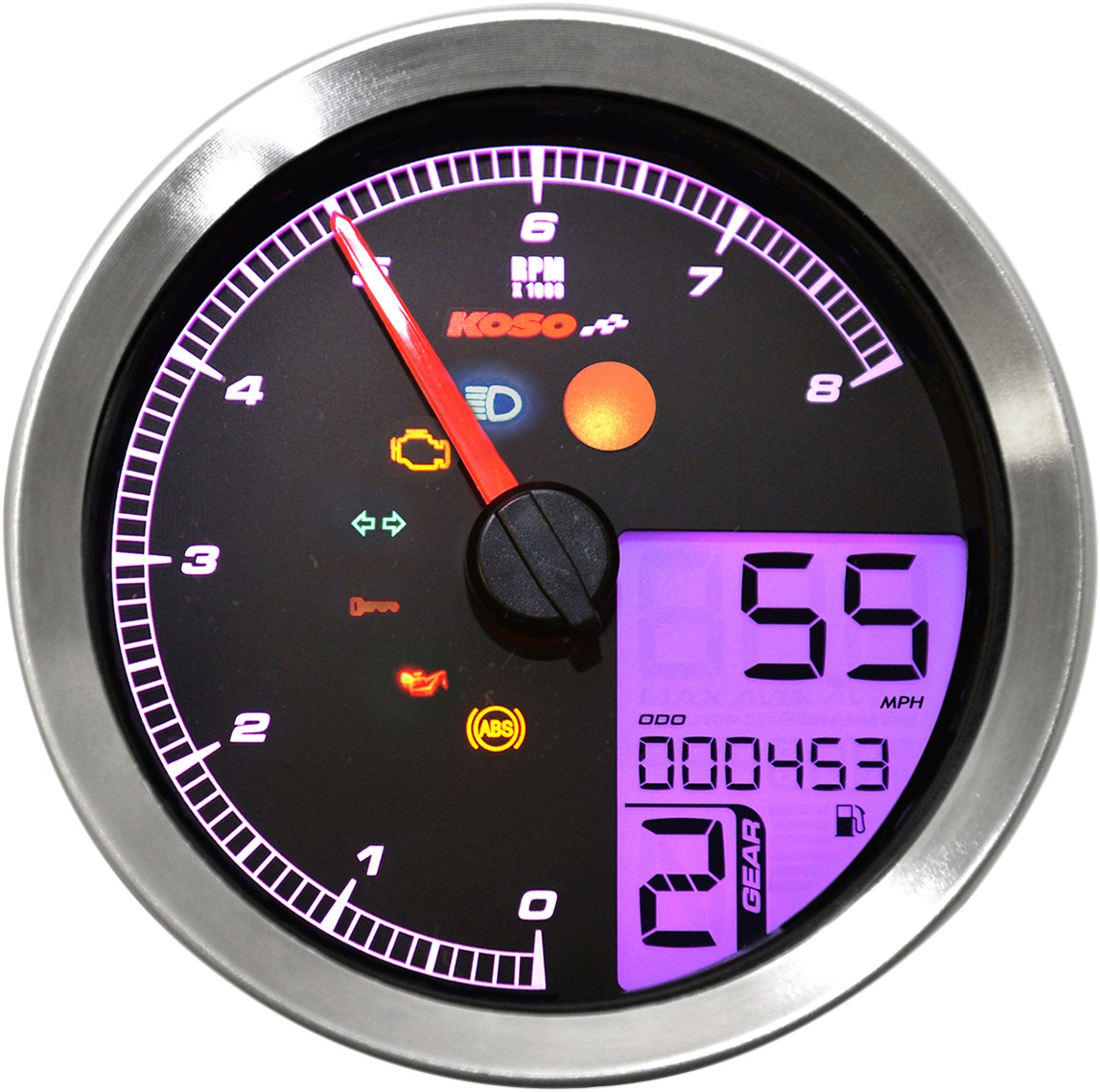 Silver Bezel Tnt-B Multi-function Speedo & Tach Gauge - Image 8