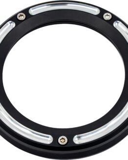 Trask Assault Derby Cover Reverse Cut Black Harley Touring/Trike