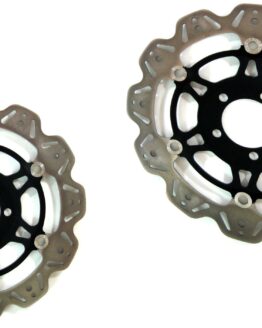 VEE Style Brake Rotors - Black Center Front Set