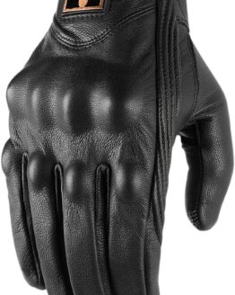 Pursuit Street Leather Motorcycle Gloves Black Small