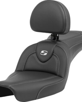 Saddlemen Roadsofa Carbon Fiber Seat with Backrest FXD 96-03