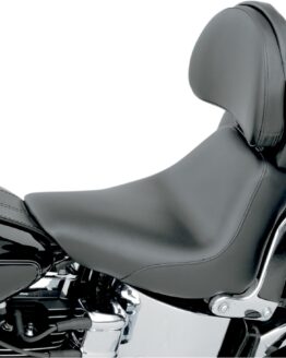 Heels Down Plain Solo Seat Black Gel w/Backrest Low