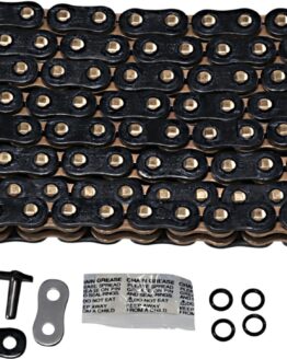 EK 520ZVX3 Sportbike Chain 120 Link Black/Gold NX-Ring 520 Pitch