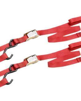 Red Integra Tie-Downs Pair 69"x1" - 1200lbs, Cam Buckle w/soft-loop