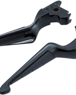 Kuryakyn Hydraulic Brake/Clutch Lever Set Gloss Black Fits 14-16 HD FLH FLT