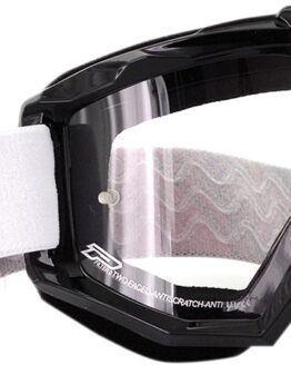 Pro Grip 3201 Raceline Black/White Goggles with Clear Lens