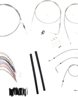 Extended Braided S.S. Control Cable Kit for Baggers - 16" tall bars