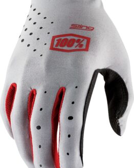 100% Men's Sling MX Gloves Gray Medium for Motocross/Off-Road