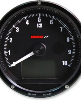 KOSO TNT-01R Universal Electronic Speedometer Tachometer Black