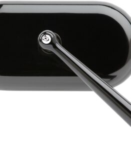 Arlen Ness Forged Billet Oval Mirror Right Hand Black Short Stem