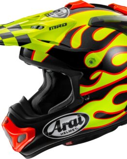 Arai VX-Pro4 Flame Helmet Black/Red/Yellow - Large
