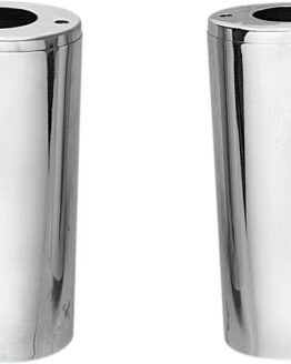 Drag Specialties Fork Slider Covers Smooth Chrome Extended 4in Pair For Harley