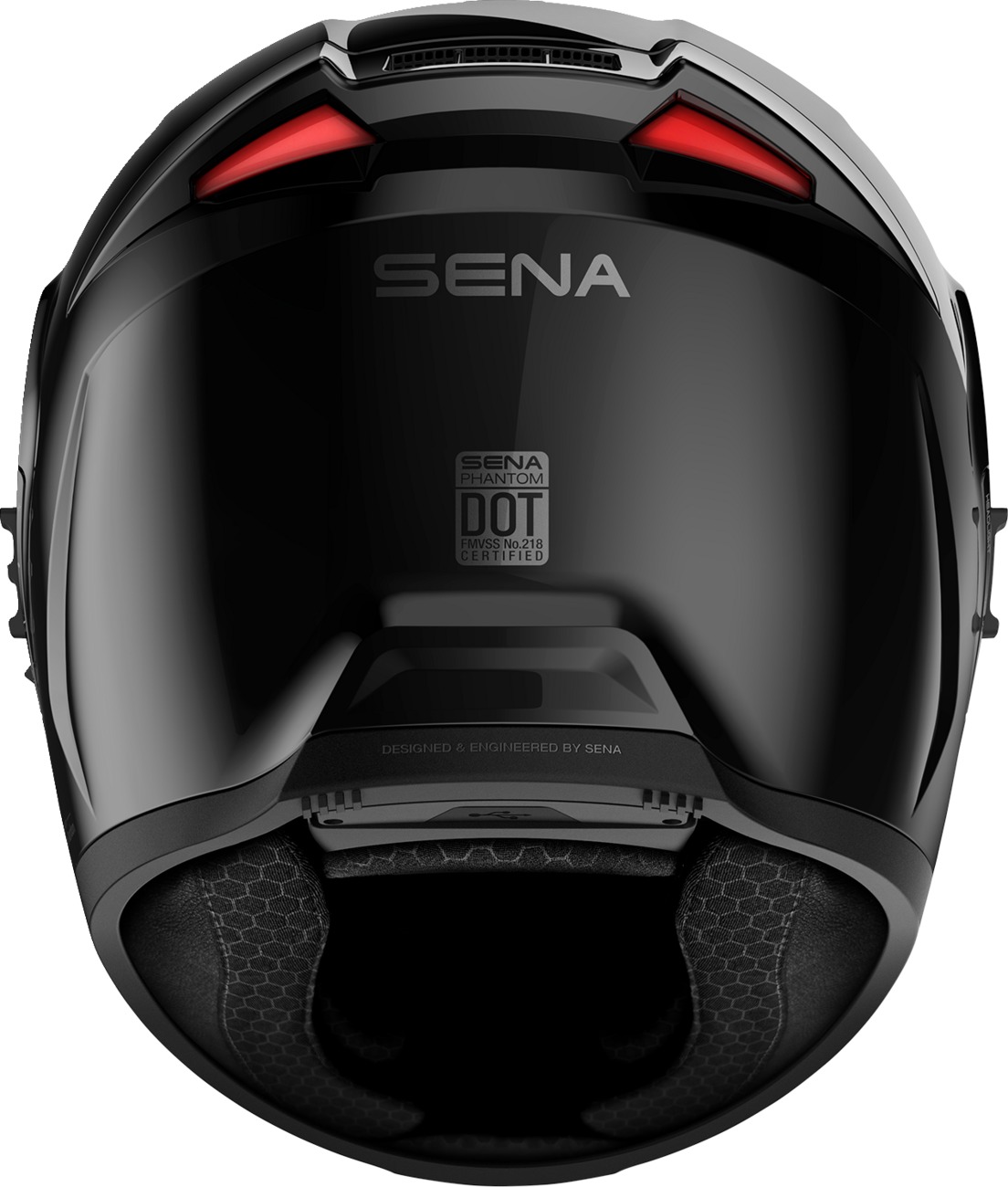 Sena Phantom Full Face Smart Helmet Gloss Black Large - Image 9
