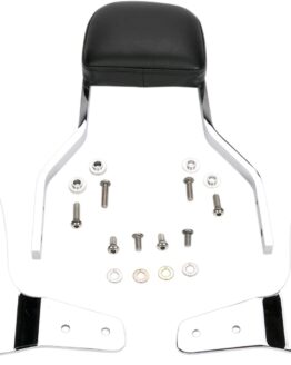 Chrome Short Sissy Bar with Pad 14" by Cobra Fits Yamaha V Star 1100 99-09