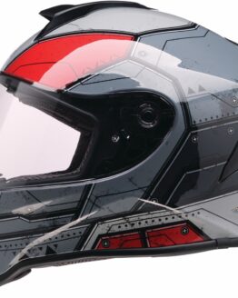 Z1R Youth Warrant Sentinel Helmet - Large, Red/Gray