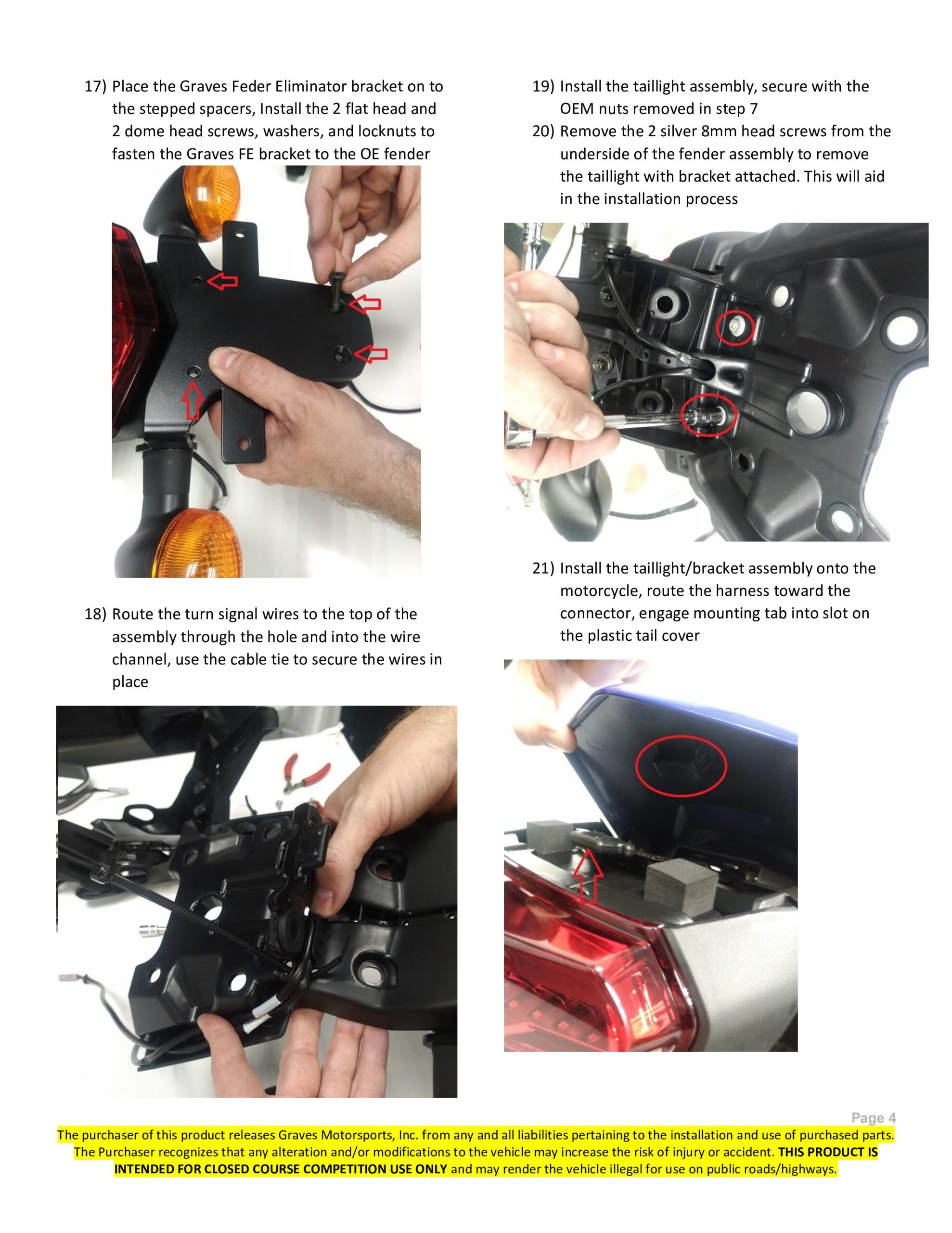 Graves Fender Eliminator Kit Black Aluminum Fits 2020+ Yamaha Tenere 700 - Image 5