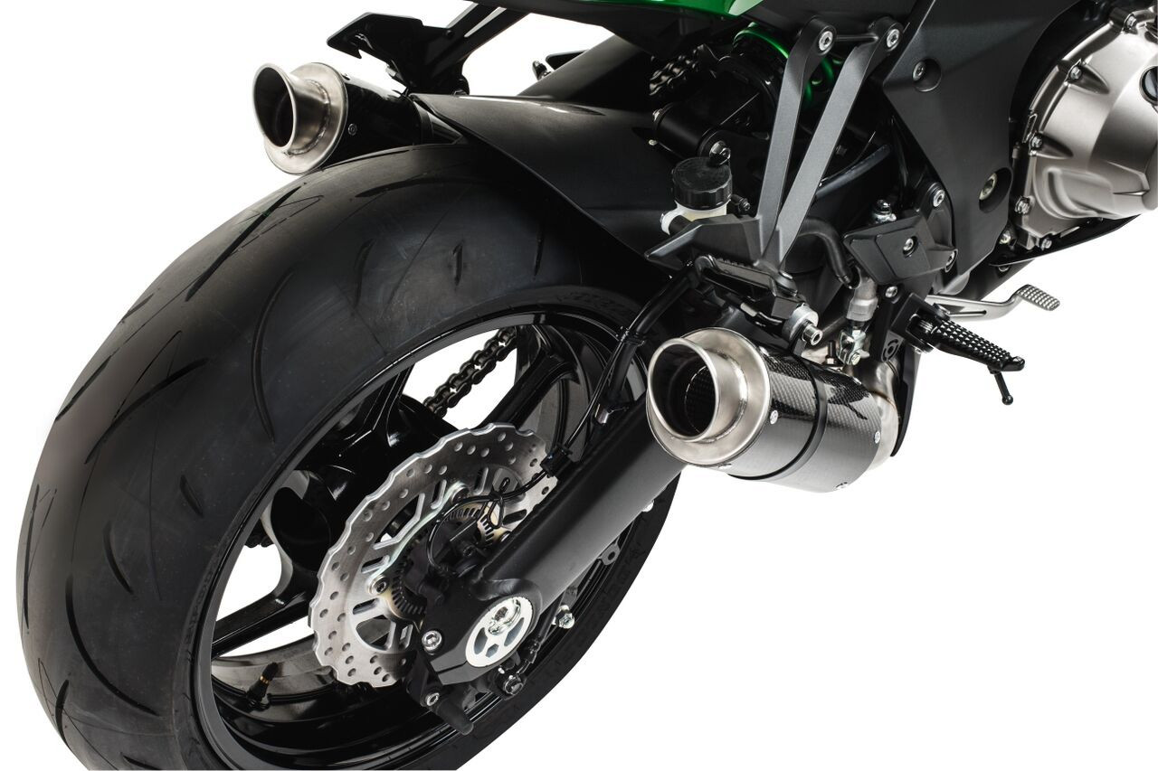 Dual Carbon Fiber MGP Growler Slip On Exhaust - Image 3