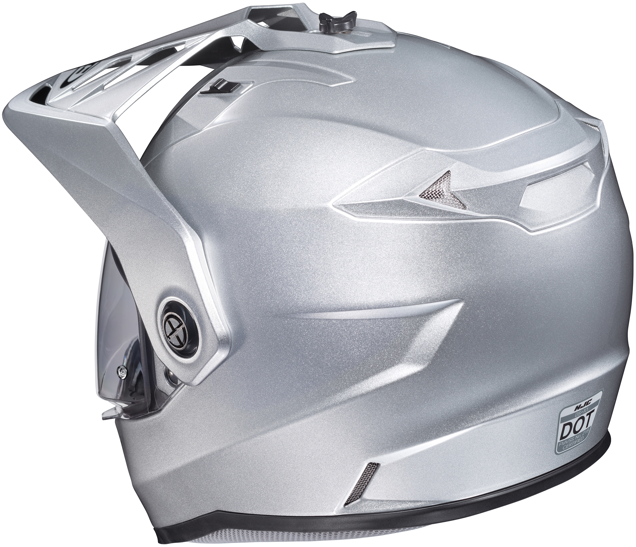 DS-X1 Silver Dual-Sport Helmet X-Large - Image 5