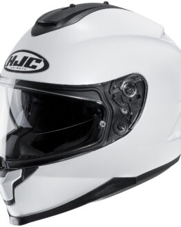 C70 Solid White Full-Face Street Motorcycle Helmet X-Small