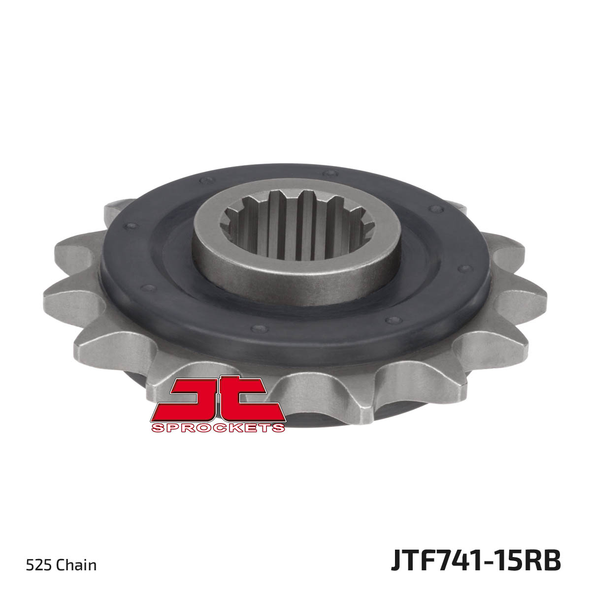 Front Steel Countershaft Sprocket w/ Rubber Damper - 15 Tooth 525 - Image 3