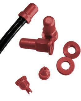 Dress Up Kit w/ Fuel Vent, Rim Locks, & Valve Caps - Red
