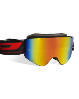 Pro Grip 3205 MX Goggles Matte Black Frame with Magnetic Red Iridium Lens