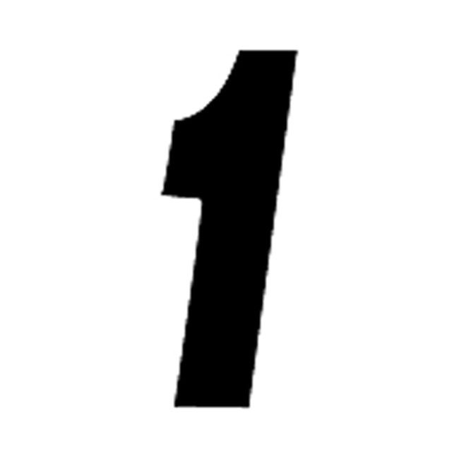 6in Black SX Stick-On Race Numbers 3-Pack by Dirt Digits