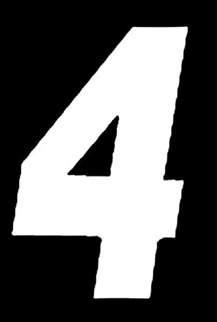 #4 7" Tall White "SX" Stick-On Race Numbers - 3 Pack