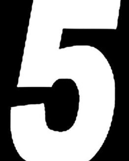 #5 5" Tall White "SX" Stick-On Race Numbers - 3 Pack