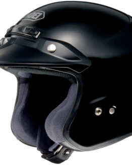 RJ Platinum R Solid Black 3/4 Open-Face Motorcycle Helmet 2X-Large